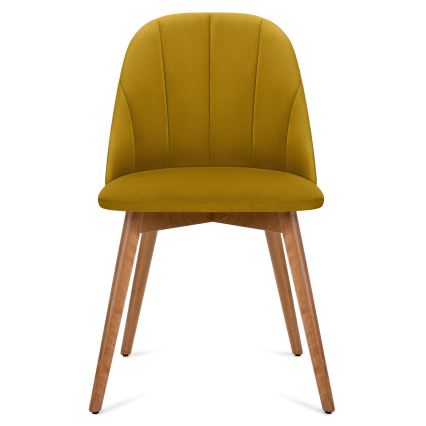 Cadeira de refeição BAKERI 86x48 cm amarelo/faia