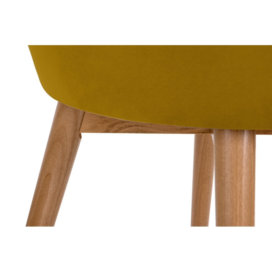 Cadeira de refeição BAKERI 86x48 cm amarelo/faia