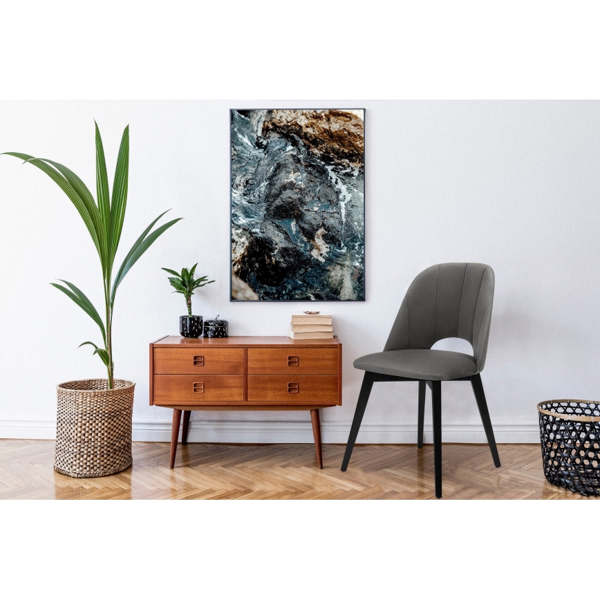 Cadeira de refeição BOVIO 86x48 cm cinzento/faia