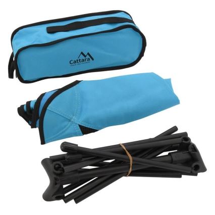 Cadeira dobrável de campismo azul 63 cm