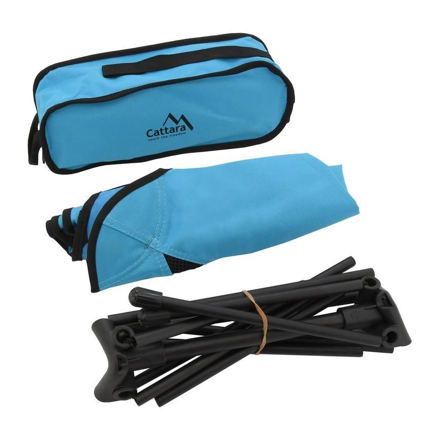 Cadeira dobrável de campismo azul 63 cm