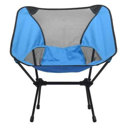 Cadeira dobrável de campismo azul 63 cm