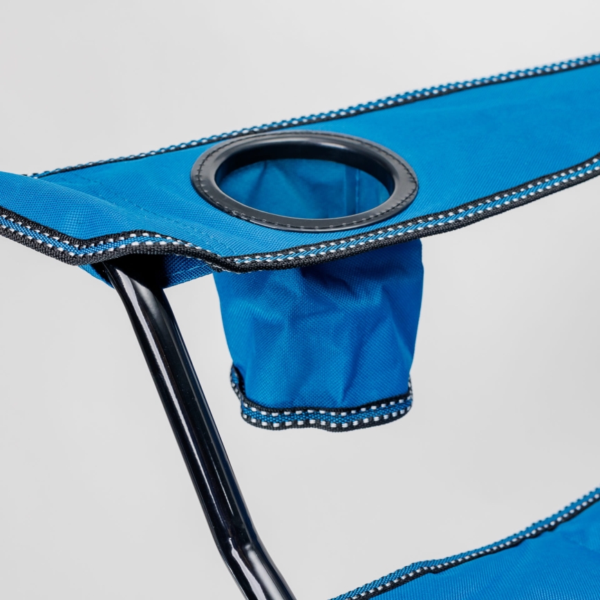 Cadeira dobrável de campismo azul