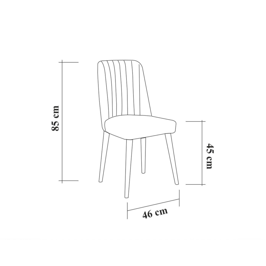 Cadeira VINA 85x46 cm antracite/bege