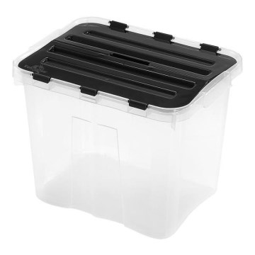 Caixa de arrumação DRAGON 10 l preto/transparente