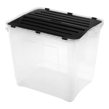Caixa de arrumação DRAGON 100 l preto/transparente