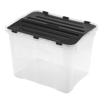 Caixa de arrumação DRAGON 42 l preto/transparente