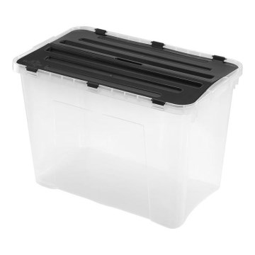 Caixa de arrumação DRAGON 60 l preto/transparente