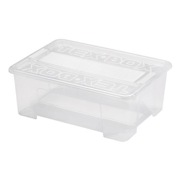 Caixa de arrumação TEX BOX 10 l transparente