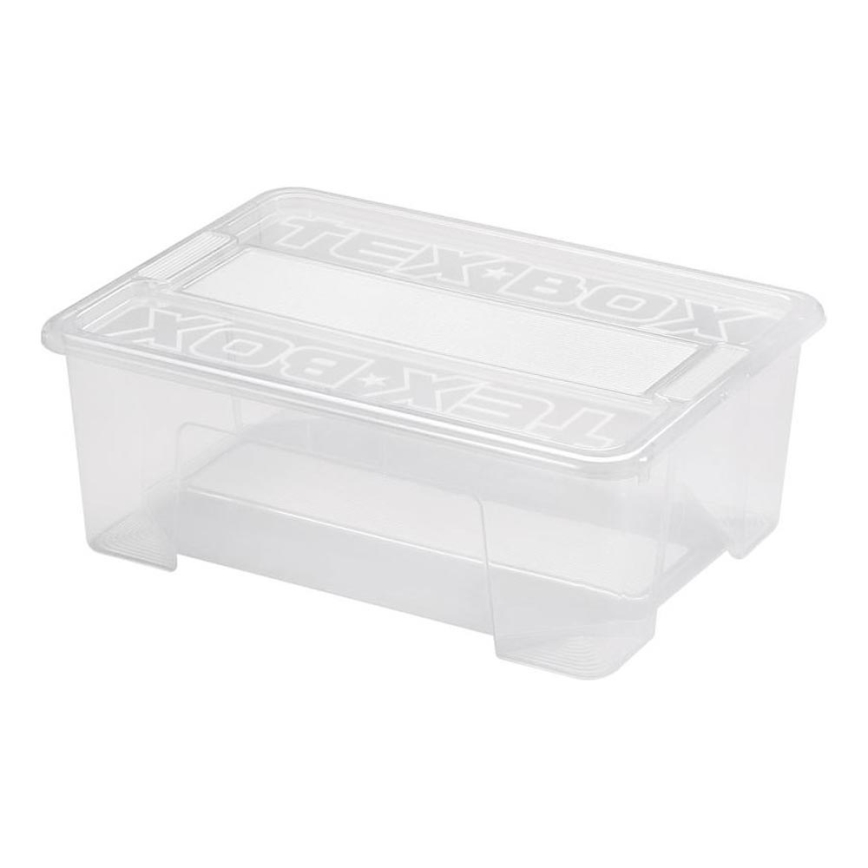 Caixa de arrumação TEX BOX 10 l transparente