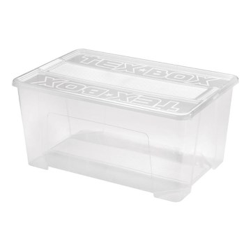 Caixa de arrumação TEX BOX 48 l transparente