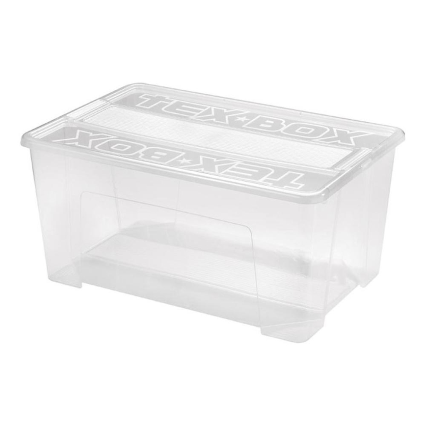 Caixa de arrumação TEX BOX 48 l transparente