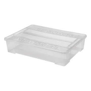 Caixa de arrumação TEX BOX 60 l transparente