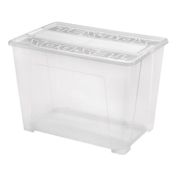 Caixa de arrumação TEX BOX 70 l transparente