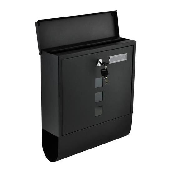 Caixa de correio 34x30,7 cm preto