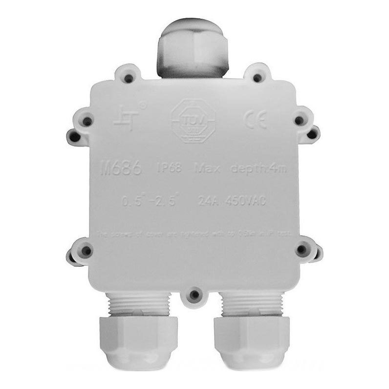 Caixa de derivação à prova de água IP68 branco