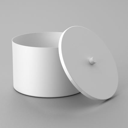 Caixa de metal para armazenamento 12x17,5 cm branco