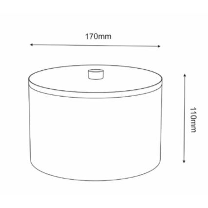 Caixa de metal para armazenamento 12x17,5 cm branco