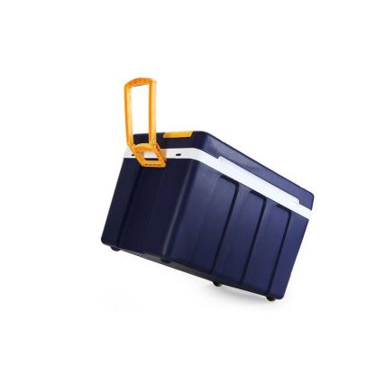 Caixa frigorífica portátil com rodas 60W/230/12V 50 l azul/amarelo