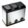 Caixote do lixo para reciclagem 24 L preto/inox