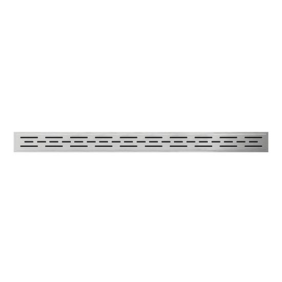 Calha de drenagem 100 cm aço inoxidável/prateada