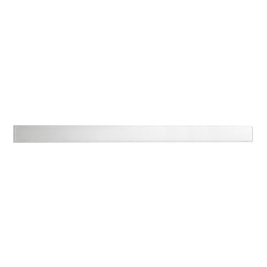 Calha de drenagem 99,5 x 2,3 cm — aço inoxidável/prateado