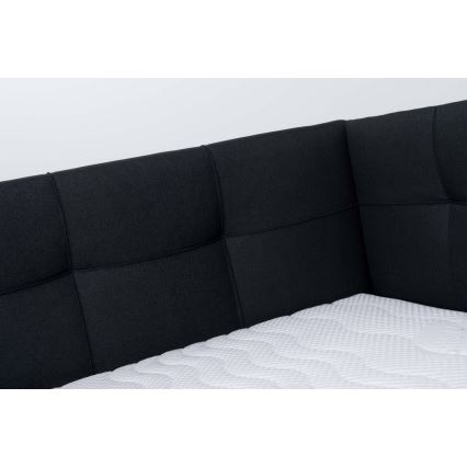 Cama almofadada com colchão e espaço de arrumação MARIA PETITE 120x200 cm antracite