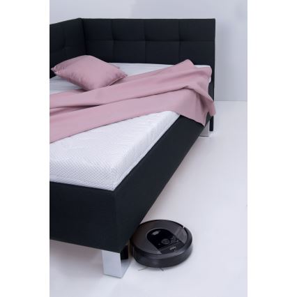 Cama almofadada com colchão e espaço de arrumação MARIA PETITE 120x200 cm antracite