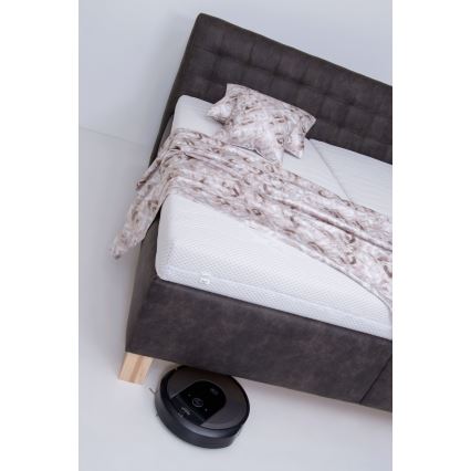 Cama almofadada com colchão e espaço de arrumação VIOLET 160x200 cm cinzento escuro