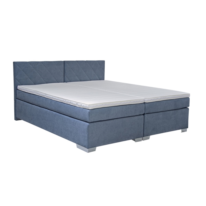 Cama almofadada com colchão IDA 90x200 cm azul