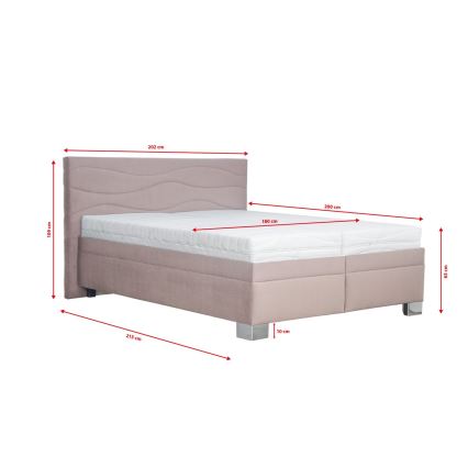 Cama almofadada com colchão WINDSOR 180x200 cm bege