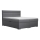 Cama almofadada com espaço de armazenamento e matracemi com topper NEW BOLERO 180x200 cm cinzento