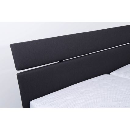 Cama almofadada com espaço de armazenamento sem colchão ALIS 160x200 cm antracite