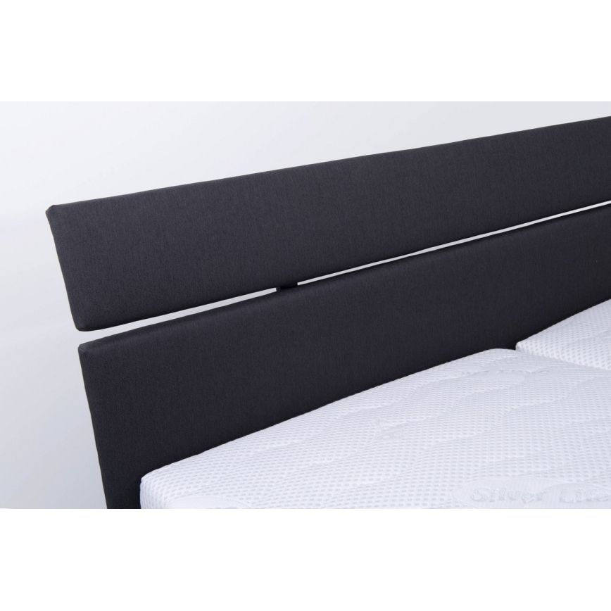Cama almofadada com espaço de armazenamento sem colchão ALIS 160x200 cm antracite