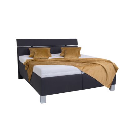 Cama almofadada com espaço de armazenamento sem colchão ALIS 160x200 cm antracite