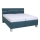 Cama almofadada com espaço de armazenamento sem colchão ALIS 160x200 cm azul-petróleo