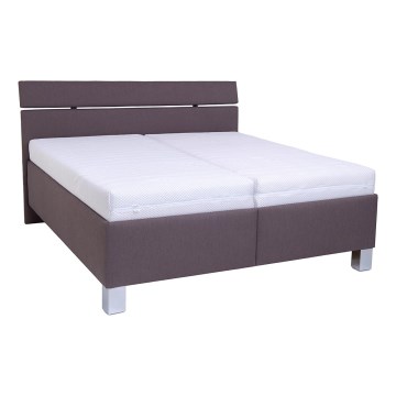 Cama almofadada com espaço de armazenamento sem colchão ALIS 160x200 cm castanho