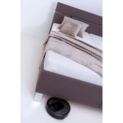 Cama almofadada com espaço de armazenamento sem colchão ALIS 160x200 cm castanho