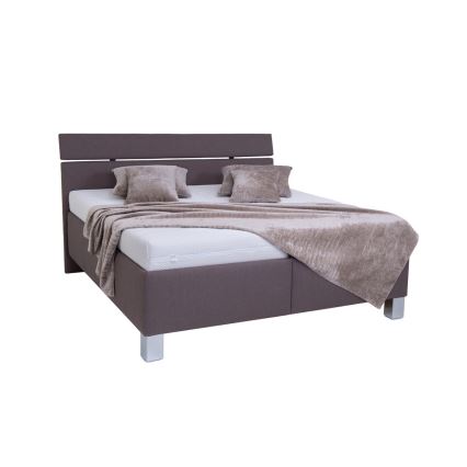 Cama almofadada com espaço de armazenamento sem colchão ALIS 160x200 cm castanho