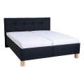 Cama almofadada com espaço de armazenamento sem colchão MARIA 160x200 cm antracite
