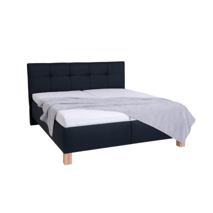 Cama almofadada com espaço de armazenamento sem colchão MARIA 160x200 cm antracite