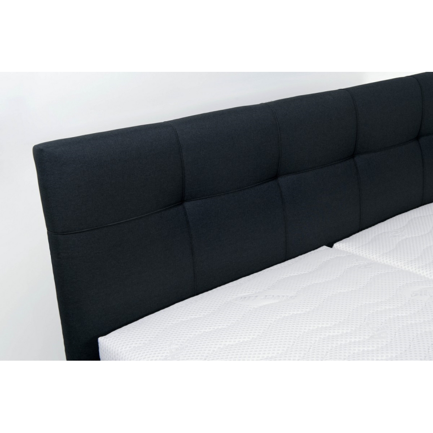 Cama almofadada com espaço de armazenamento sem colchão MARIA 180x200 cm antracite