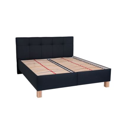 Cama almofadada com espaço de armazenamento sem colchão MARIA 180x200 cm antracite