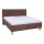 Cama almofadada com espaço de armazenamento sem colchão MARIA 180x200 cm castanho