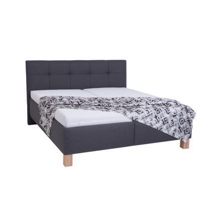 Cama almofadada com espaço de armazenamento sem colchão MARIA 180x200 cm cinzento