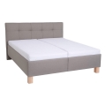 Cama almofadada com espaço de armazenamento sem colchão MARIA 180x200 cm taupe
