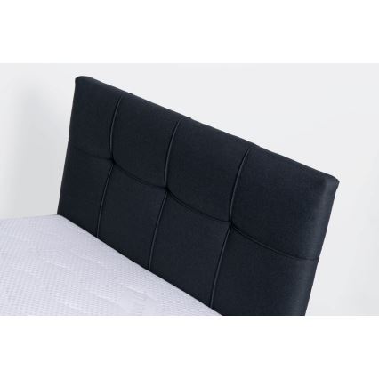 Cama almofadada com espaço de armazenamento sem colchão MARIA ONE 90x200 cm antracite