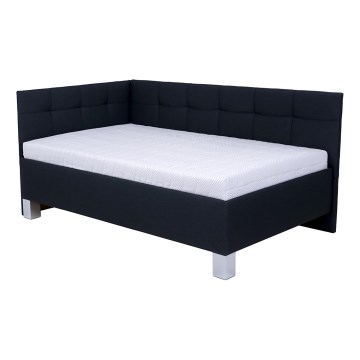 Cama almofadada com espaço de armazenamento sem colchão MARIA PETITE 120x200 cm antracite
