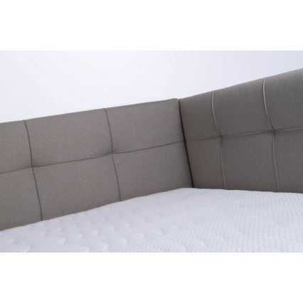 Cama almofadada com espaço de armazenamento sem colchão MARIA PETITE 120x200 cm taupe