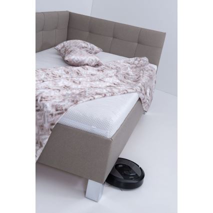 Cama almofadada com espaço de armazenamento sem colchão MARIA PETITE 120x200 cm taupe